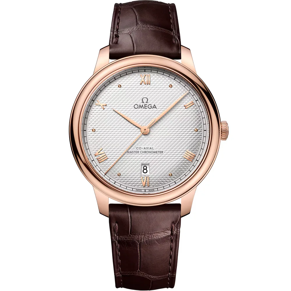 Omega De Ville Prestige 40 mm, Sedna™ gold on leather strap
