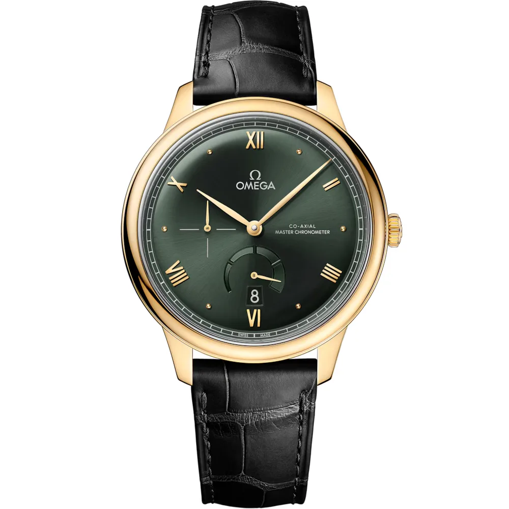 Omega De Ville Prestige 41 mm, yellow gold on leather strap