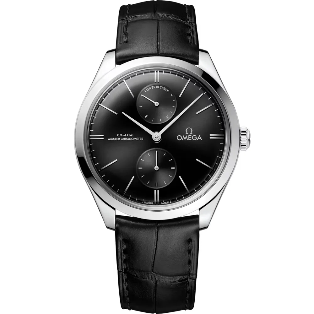 Omega De Ville Trésor 40 mm, steel on leather strap
