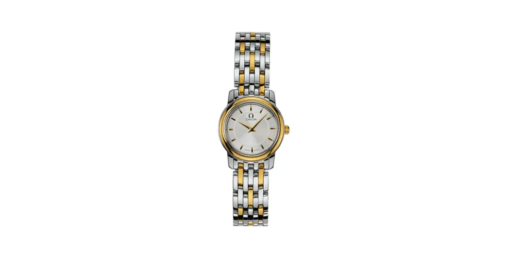 Omega De Ville Prestige Quartz 22 Stainless Steel / Yellow Gold / Silver / Bracelet