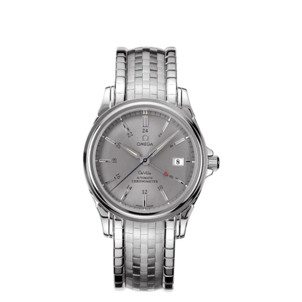 Omega De Ville Co-Axial 38.7 GMT Stainless Steel / Grey / Bracelet