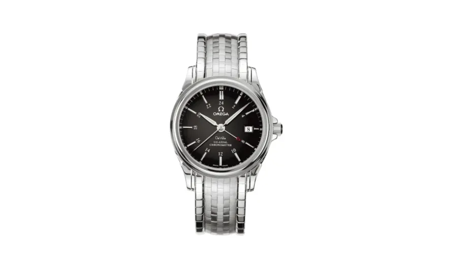 Omega De Ville Co-Axial 38.7 GMT Stainless Steel / Black / Bracelet