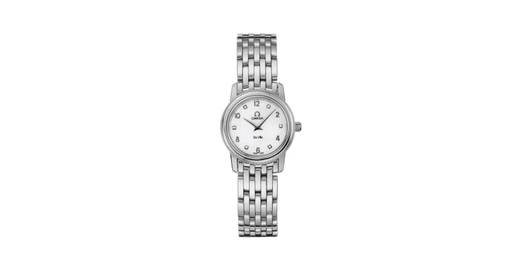 Omega De Ville Prestige Quartz 22 Stainless Steel / White / Bracelet