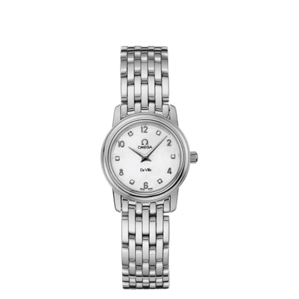 Omega De Ville Prestige Quartz 22 Stainless Steel / White / Bracelet