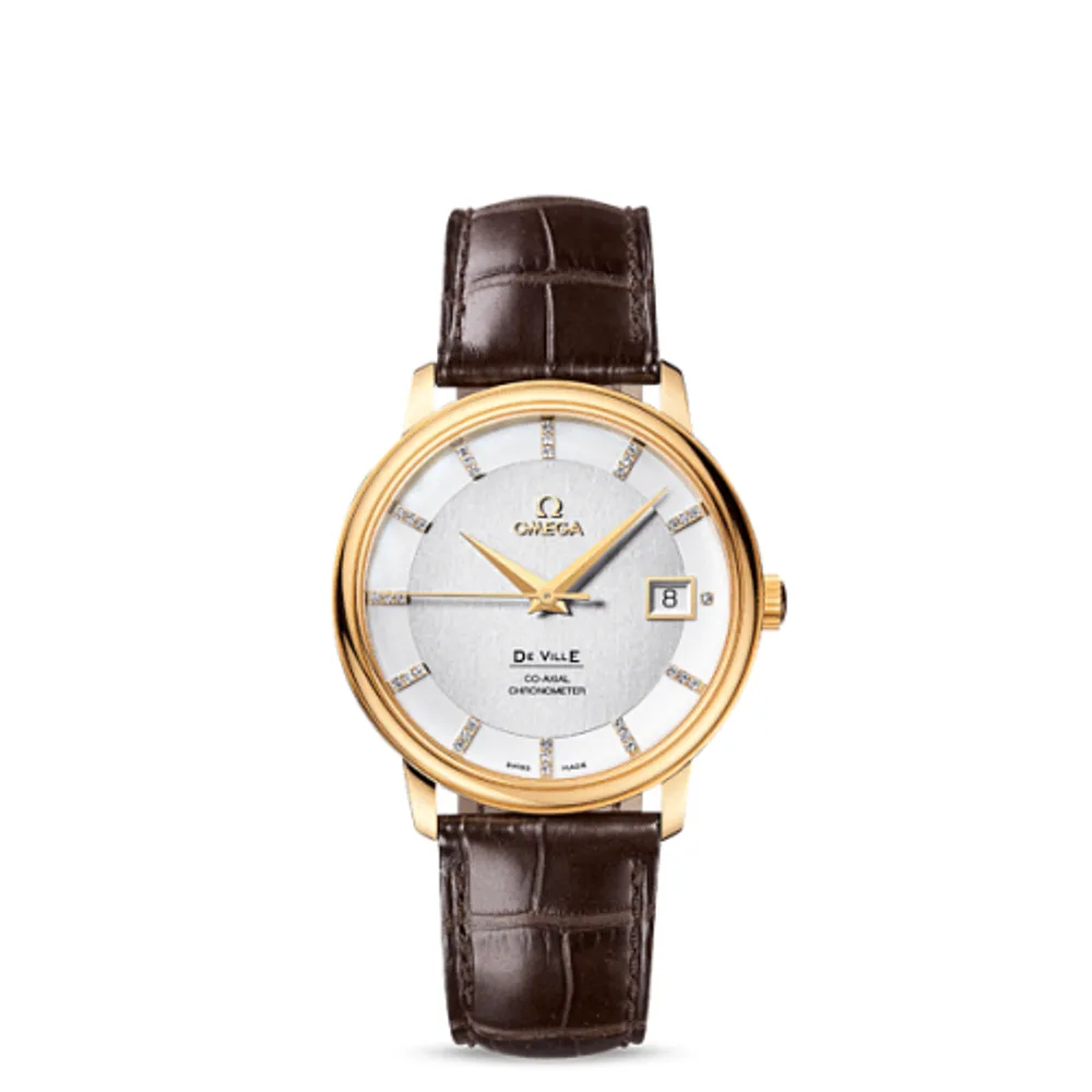 Omega De Ville Prestige Co-Axial 36.5 Yellow Gold / Silver