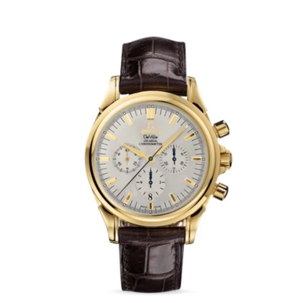 Omega De Ville Co-Axial 41 Chronograph Yellow Gold / Silver