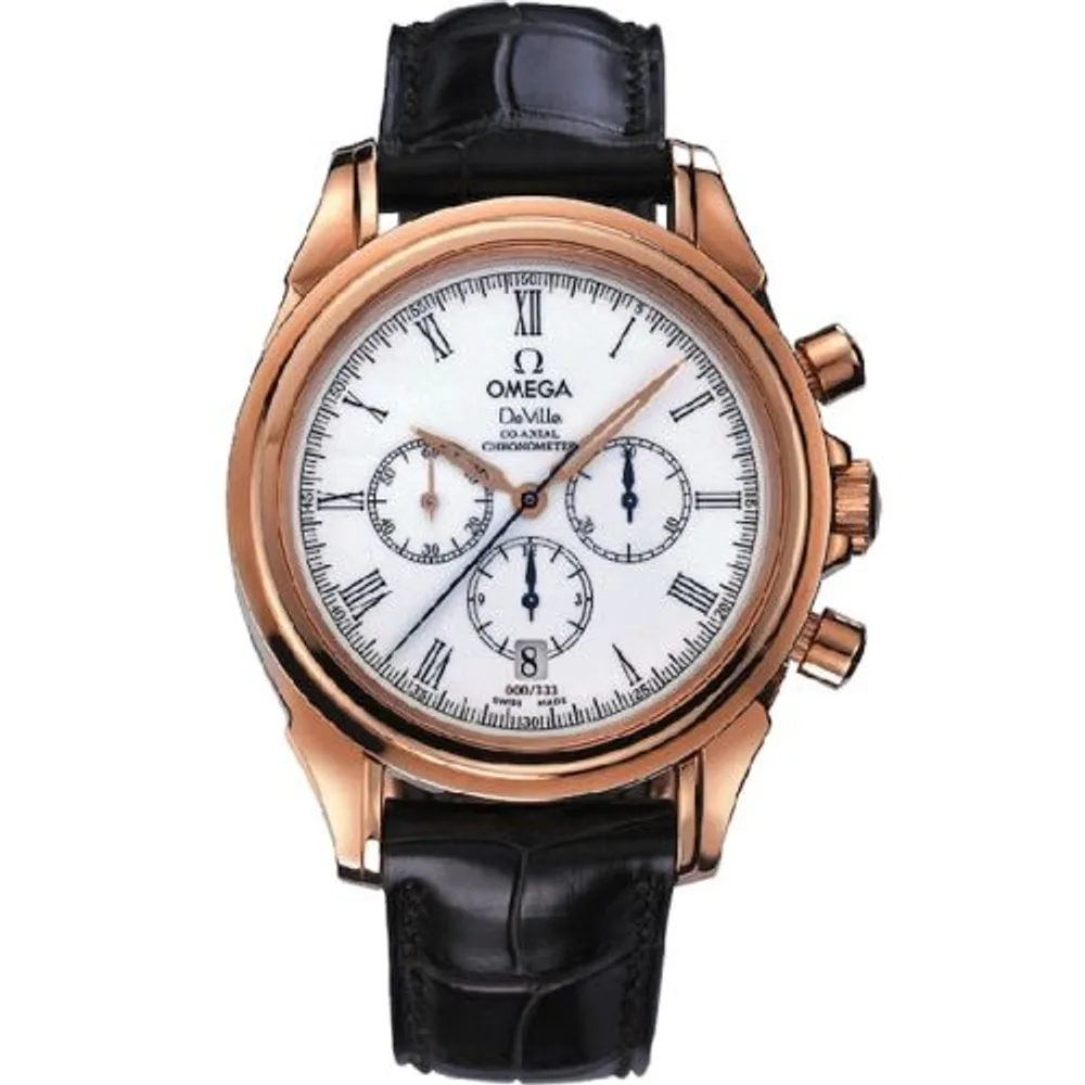 Omega De Ville Co-Axial 41 Chronograph Red Gold / White
