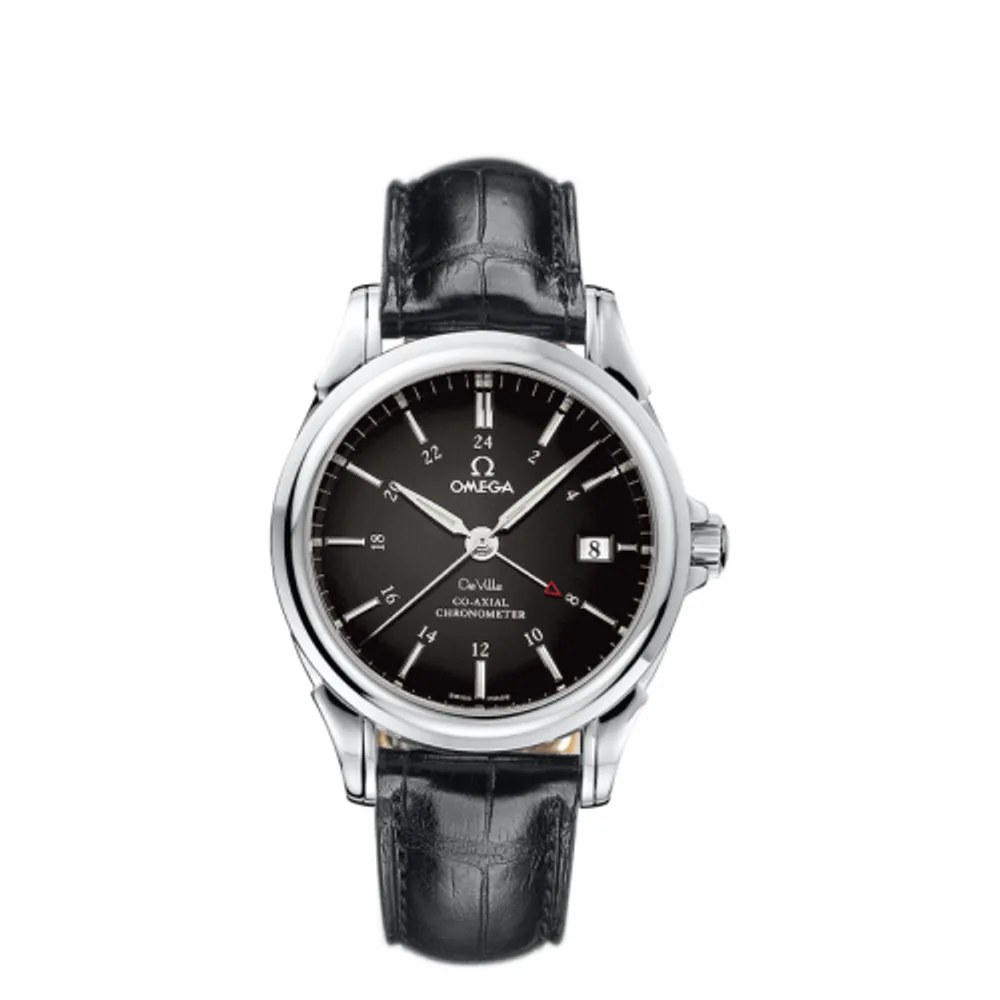Omega De Ville Co-Axial 38.7 GMT Stainless Steel / Black