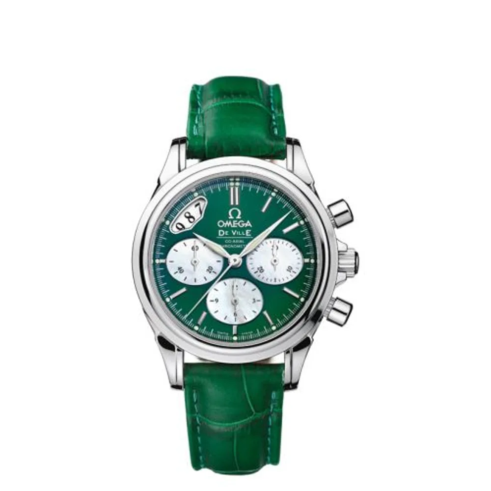 Omega De Ville Co-Axial 35 Chronograph Stainless Steel / Green