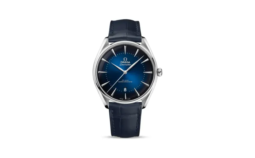 Omega Seamaster Master Co-Axial 39.5 London Edition Stainless Steel / Blue / Alligator