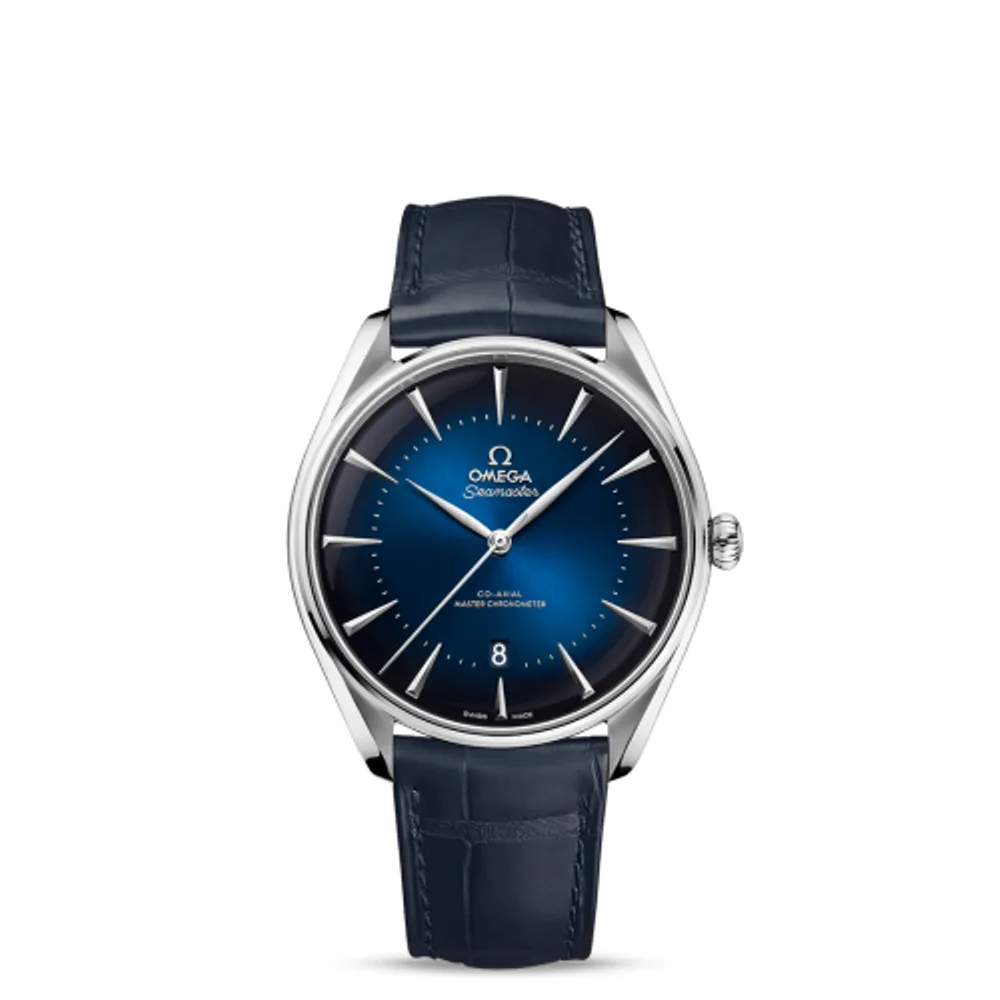 Omega Seamaster Master Co-Axial 39.5 London Edition Stainless Steel / Blue / Alligator