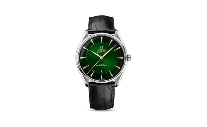 Omega Seamaster Master Co-Axial 39.5 Macau Edition Stainless Steel / Green / Alligator