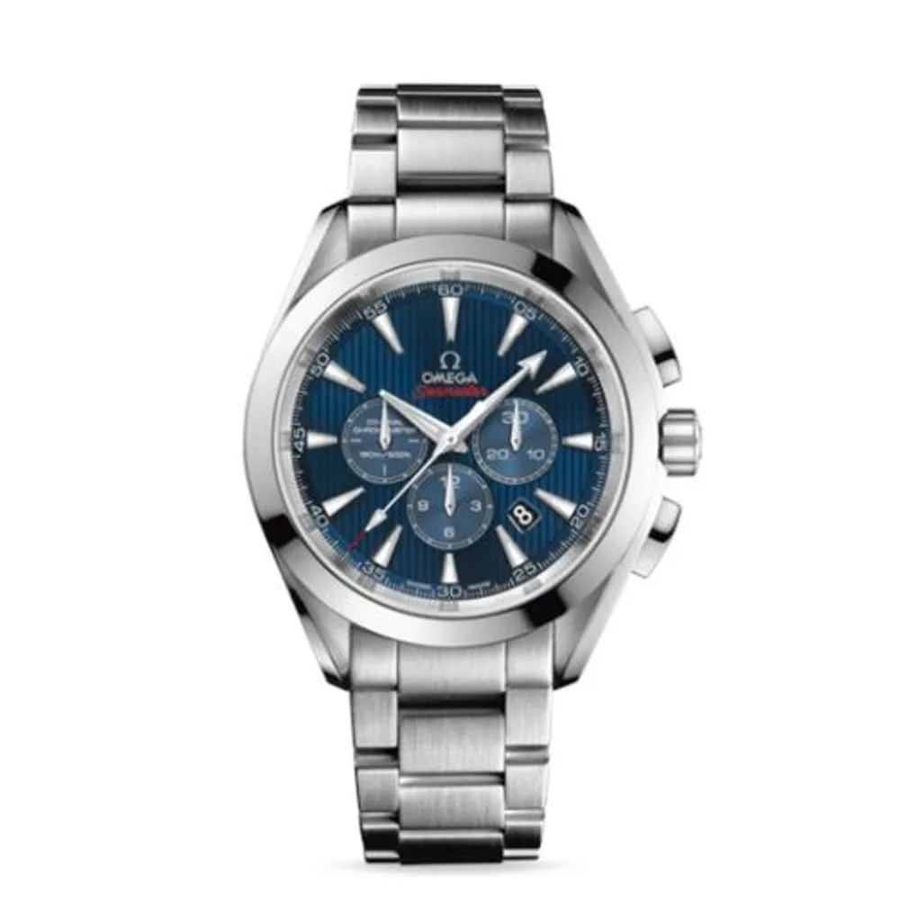 Omega Seamaster Aqua Terra 150M Co-Axial 44 Chronograph Stainless Steel / Blue / Bracelet / Olympic Collection