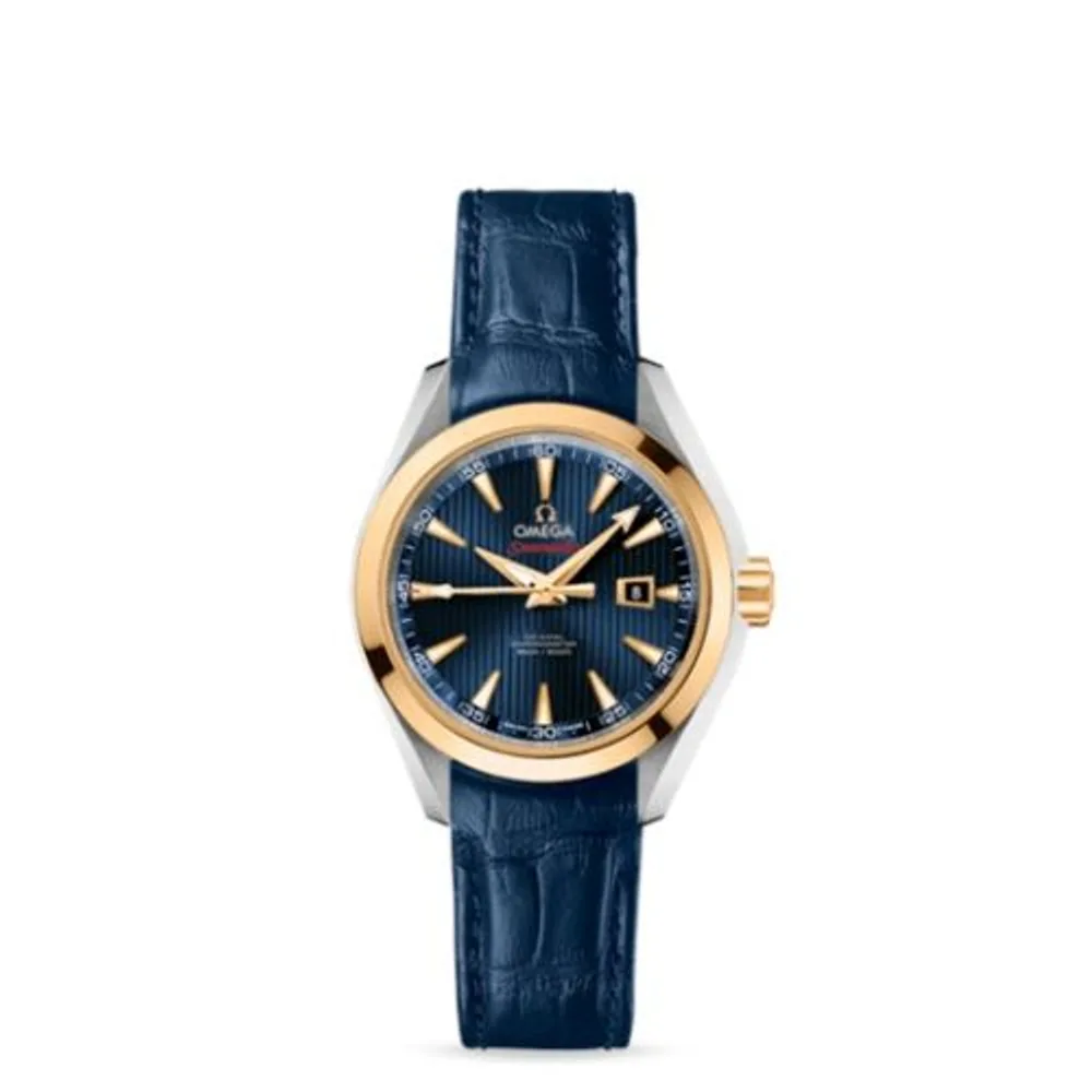Omega Seamaster Aqua Terra 150M Co-Axial 34 Stainless Steel / Yellow Gold / Blue / Bracelet / Olympic Collection London 2012