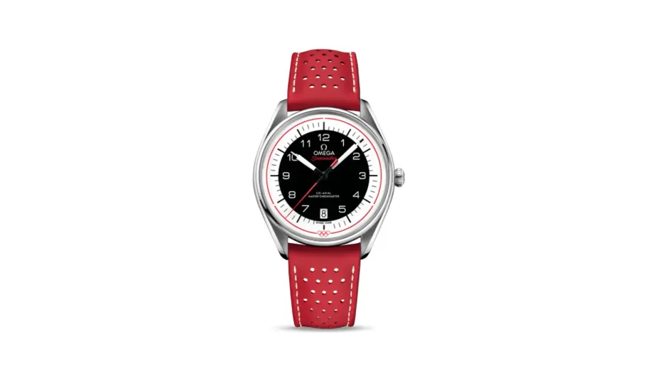 Omega Seamaster Master Co-Axial 39.5 Olympic Timekeeper Stainless Steel / Black / Red