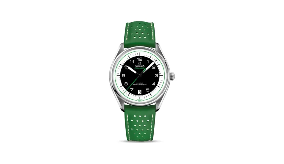 Omega Seamaster Master Co-Axial 39.5 Olympic Timekeeper Stainless Steel / Black / Green