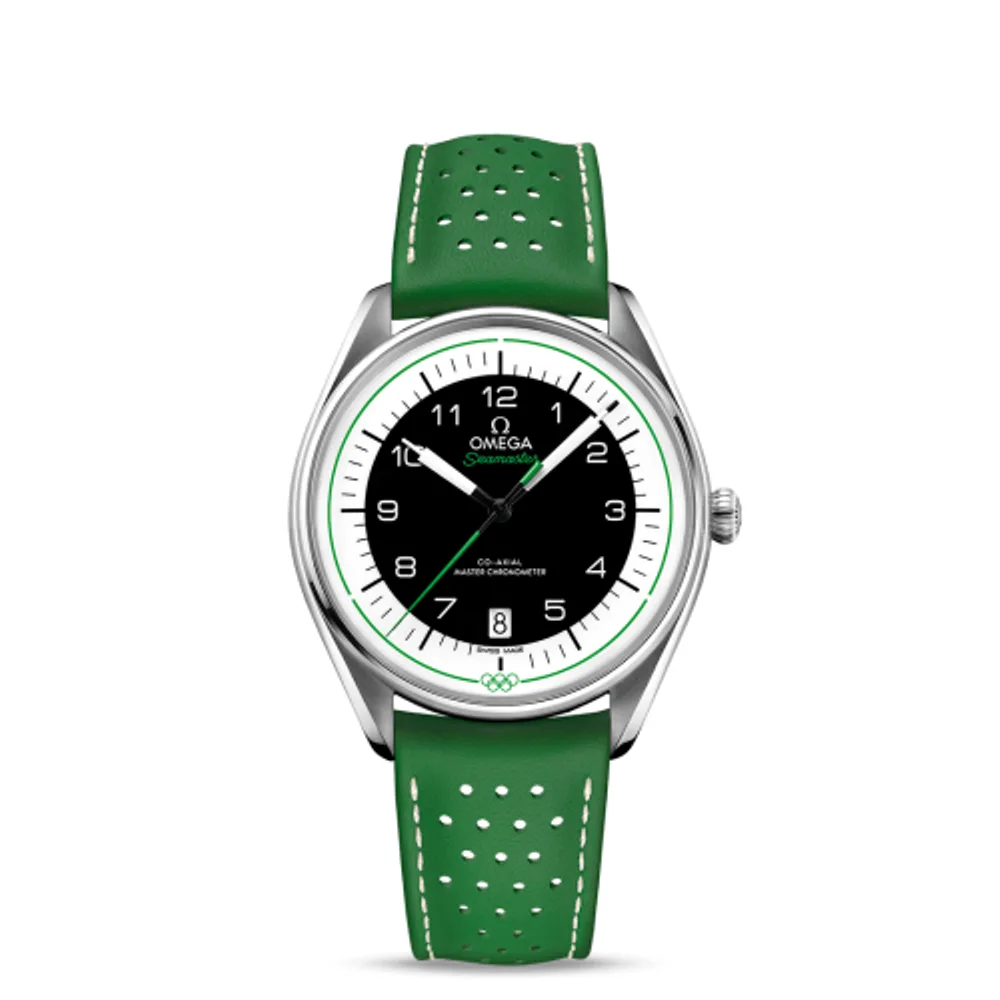 Omega Seamaster Master Co-Axial 39.5 Olympic Timekeeper Stainless Steel / Black / Green
