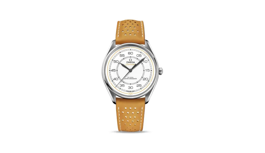 Omega Seamaster Master Co-Axial 39.5 Olympic Timekeeper Stainless Steel / White / Yellow