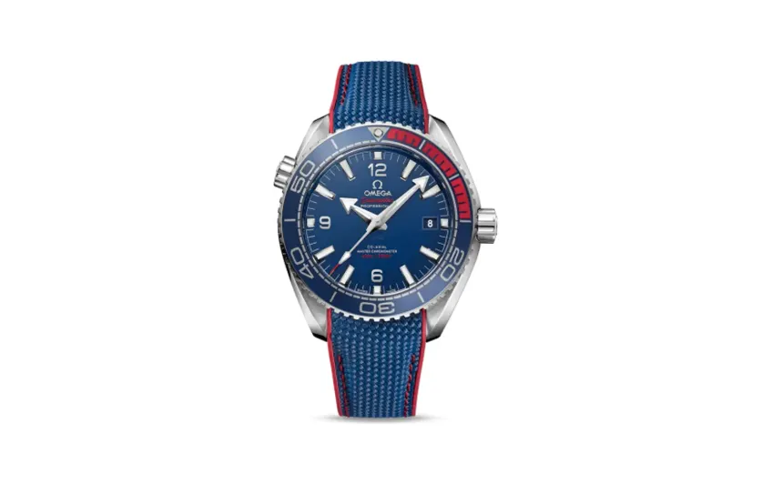 Omega Seamaster Planet Ocean 600M Co-Axial 43.5 Master Chronometer Stainless Steel / Blue / Rubber / PyeongChang 2018