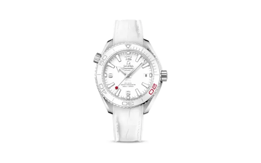 Omega Seamaster Planet Ocean 600M Co-Axial 39.5 Master Chronometer Stainless Steel / White / Alligator