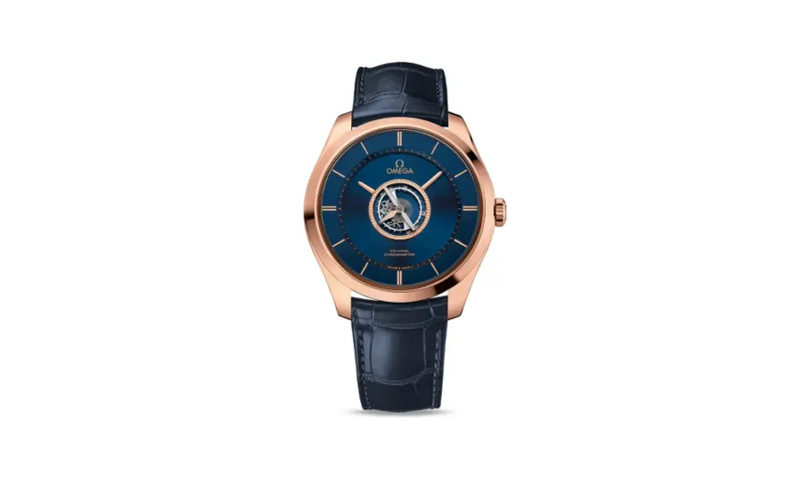 Omega De Ville Trésor Tourbillon Sedna Gold / Blue