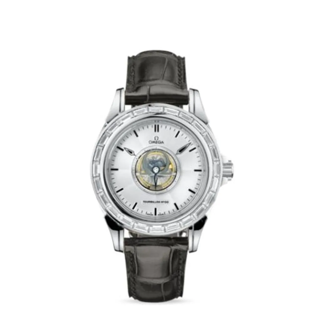Omega De Ville Tourbillon White Gold / Baguette