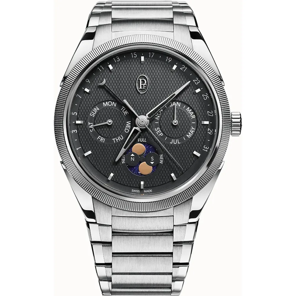 Parmigiani Fleurier Tonda PF Gregorian Annual Calendar Steel Platinum Warm Grey