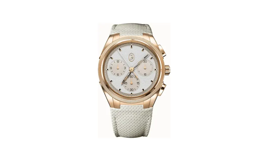Parmigiani Fleurier Tonda PF Sport Chronograph NO Date Rose Gold Silver Sandstone Cosc