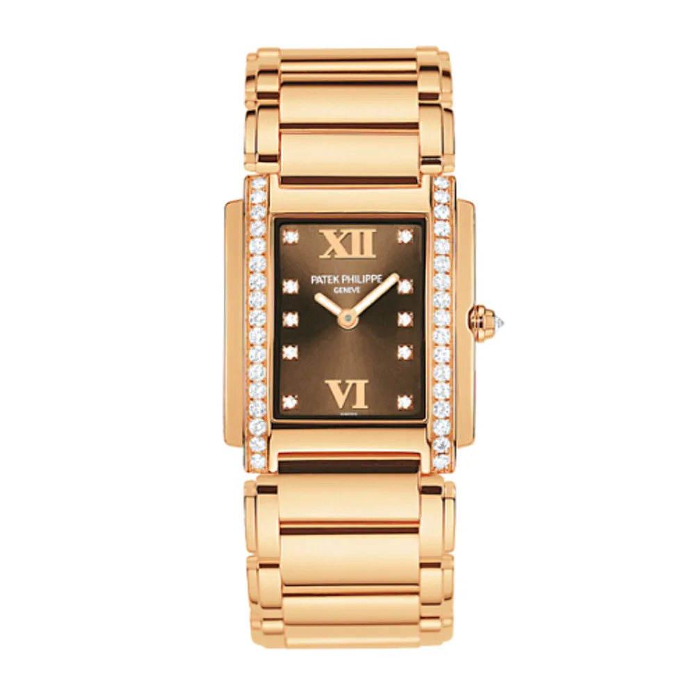 Patek Philippe Twenty~4 4910 Rose Gold / Brown