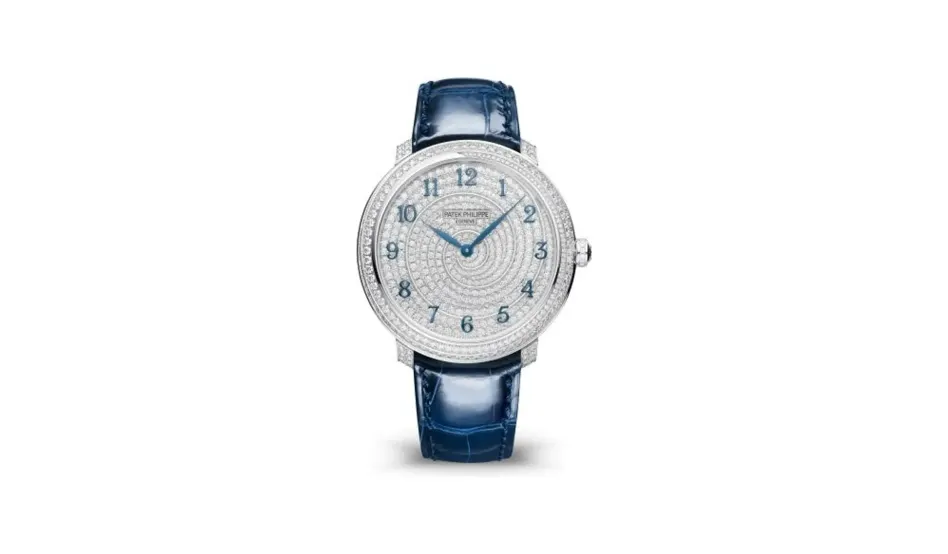 Patek Philippe Calatrava Diamond Ribbon Joaillerie 4978 White Gold / Blue