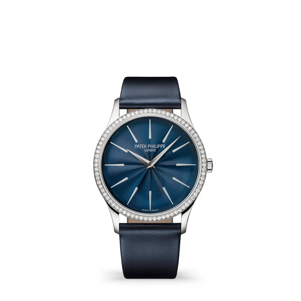 Patek Philippe Calatrava, White gold, Blue dial