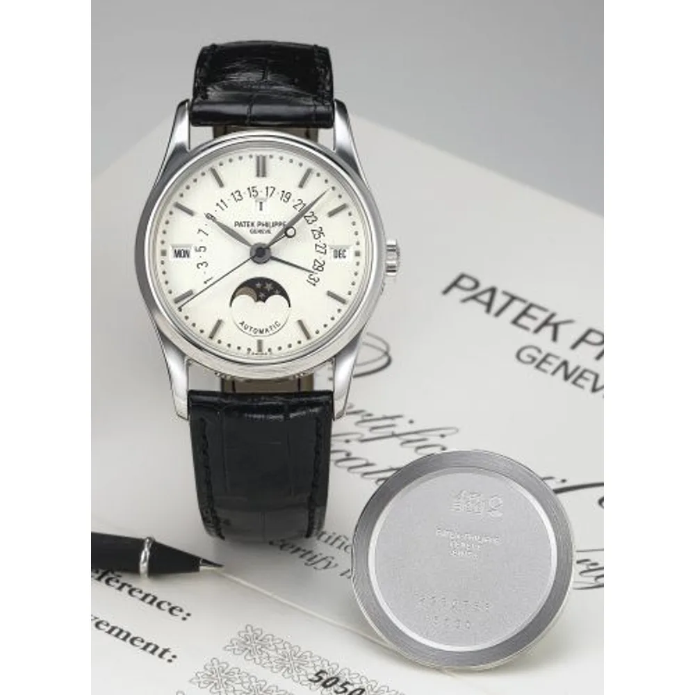 Patek Philippe Grand Complications Perpetual Calendar 5050 Platinum / Silver Stick