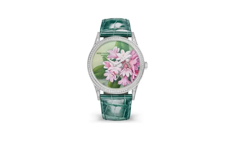 Patek Philippe Calatrava 5077 White Gold / Portrait of Flowers