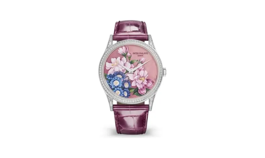 Patek Philippe Calatrava 5077 White Gold / Portrait of Flowers