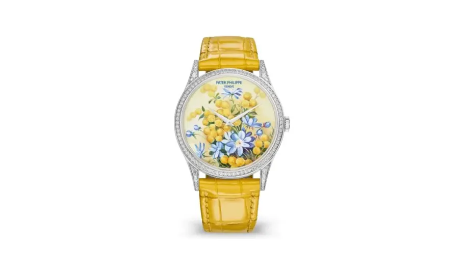 Patek Philippe Calatrava 5077 White Gold / Portrait of Flowers