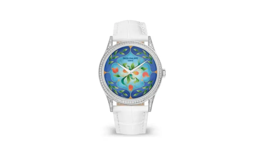 Patek Philippe Calatrava 5077 White Gold / Diamond / Floral Caprice