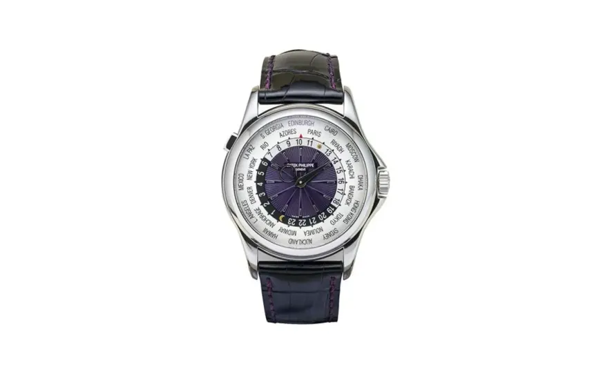 Patek Philippe Complications World Time 5130 Platinum / Hamilton & Inches