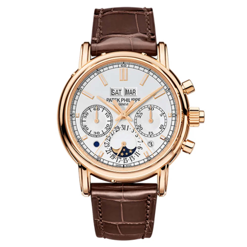Patek Philippe Grand Complications Perpetual Calendar Split-Seconds Chronograph 5204 Rose Gold / Silver