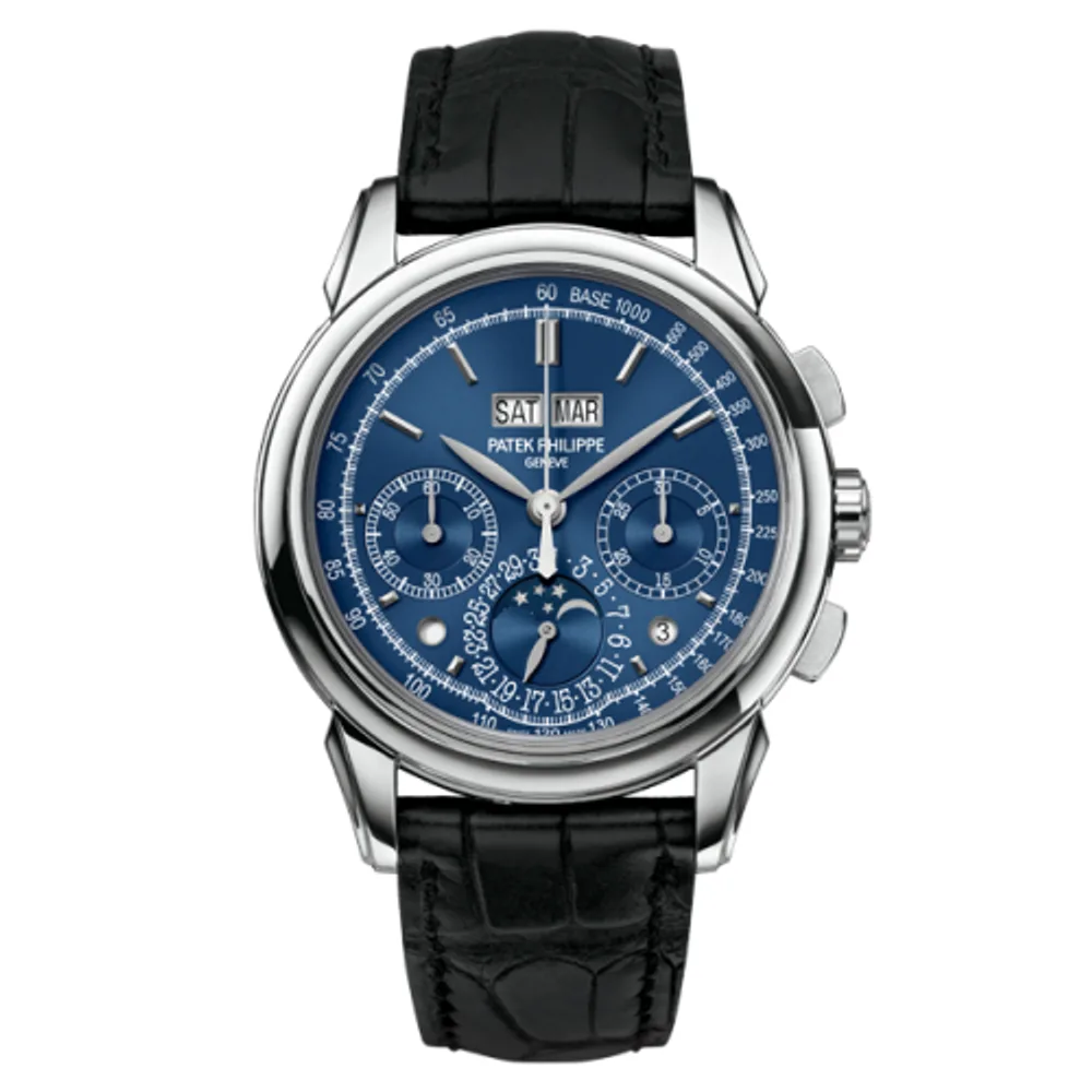 Patek Philippe Grand Complications Perpetual Calendar Chronograph 5270 White Gold / Blue Double Chin