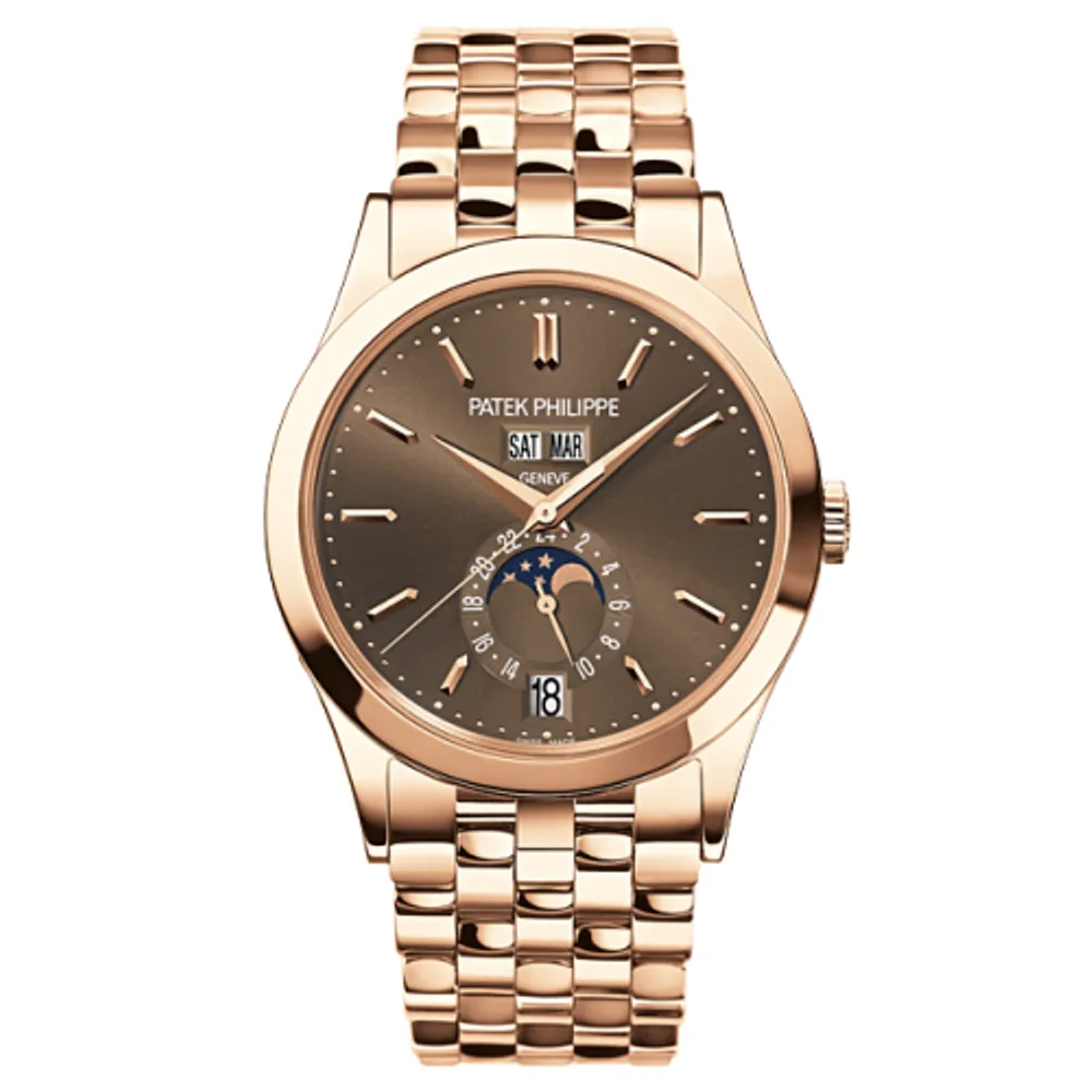 Patek Philippe Complications Annual Calendar 5396 Rose Gold Brown Bracelet