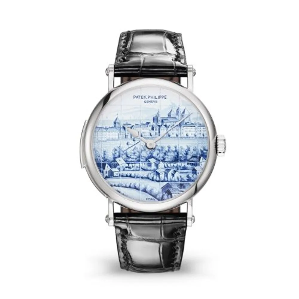Patek Philippe Grand Complications Tourbillon Minute Repeater 5538 White Gold / Old Views of Geneva