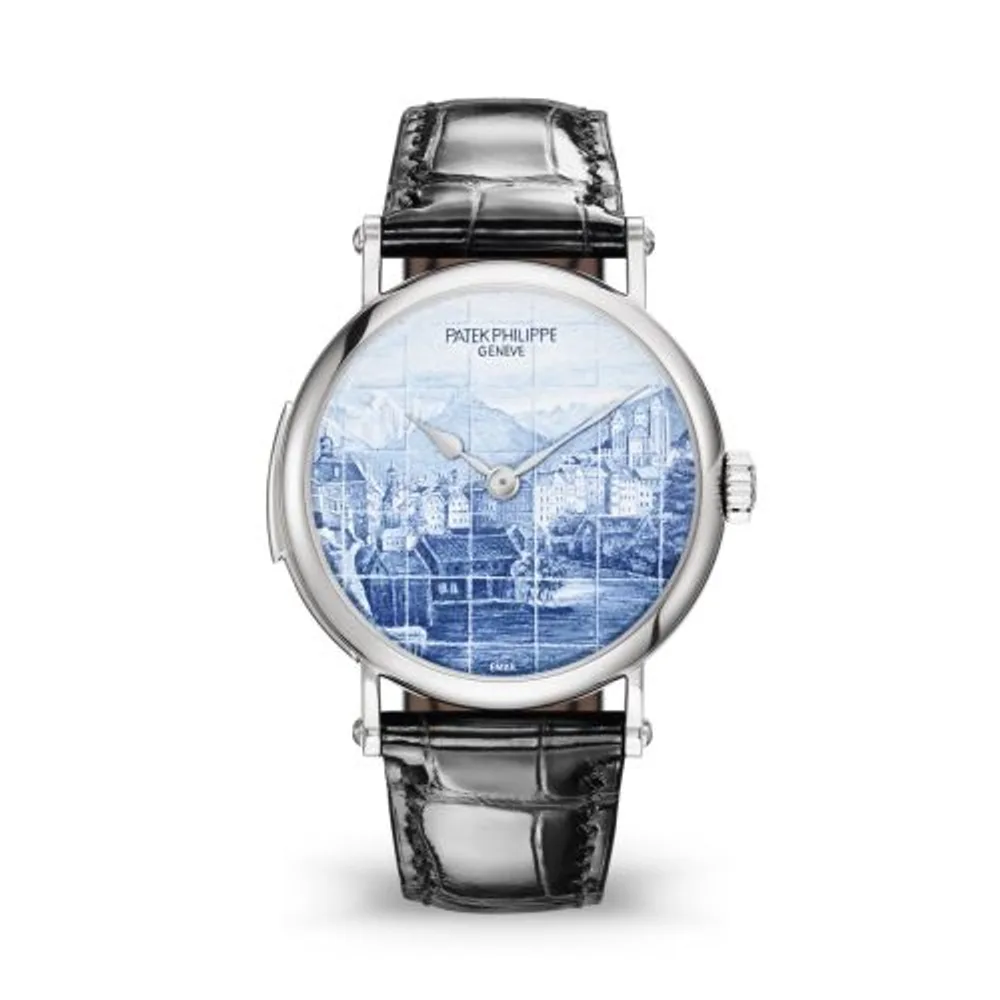 Patek Philippe Grand Complications Tourbillon Minute Repeater 5538 White Gold / Old Views of Geneva