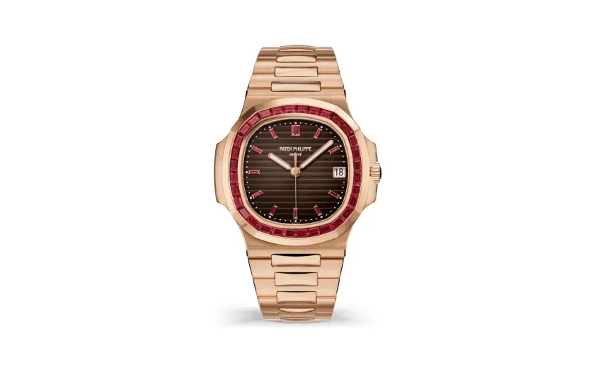 Patek Philippe Nautilus, Rose gold, Brown dial
