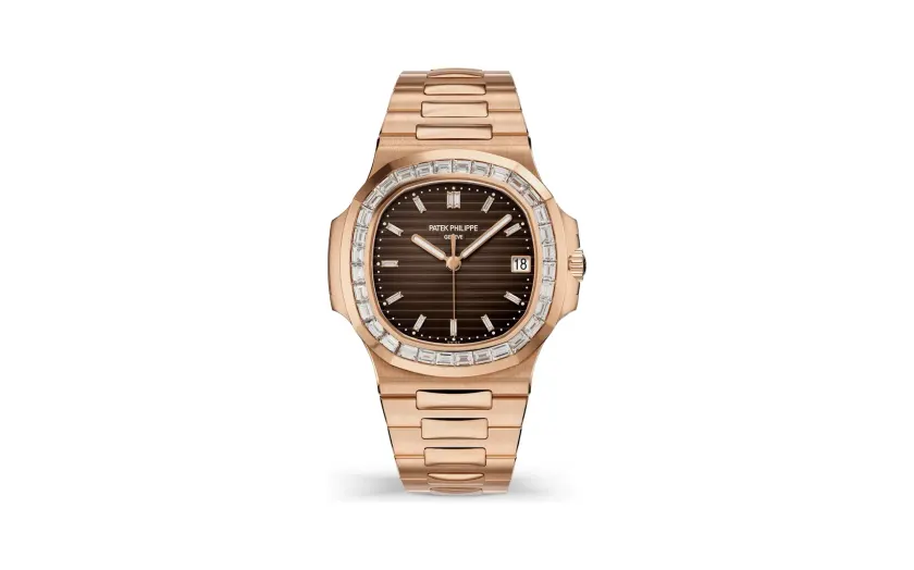 Patek Philippe Nautilus, Rose gold, Brown dial