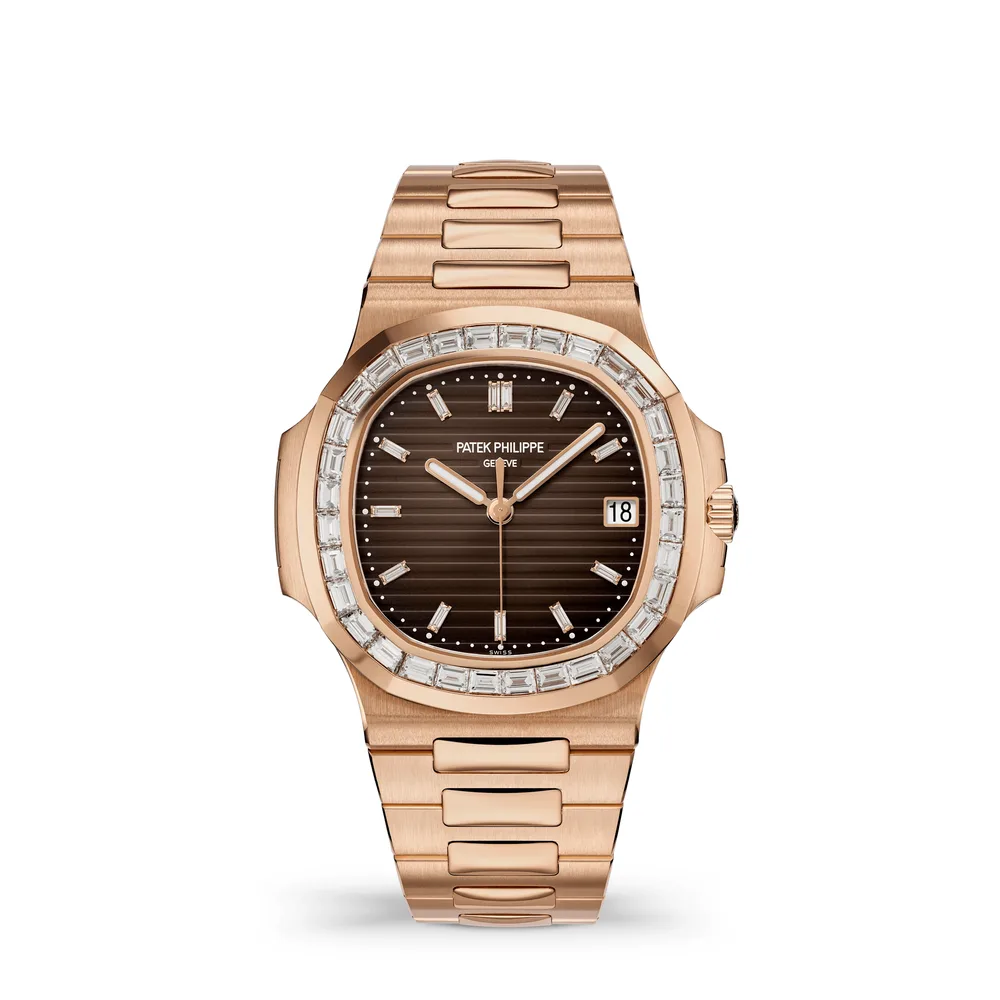 Patek Philippe Nautilus, Rose gold, Brown dial