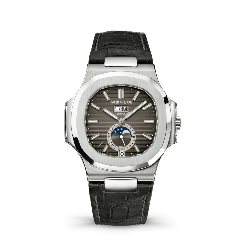 Patek Philippe Nautilus, Steel, Charcoal grey dial