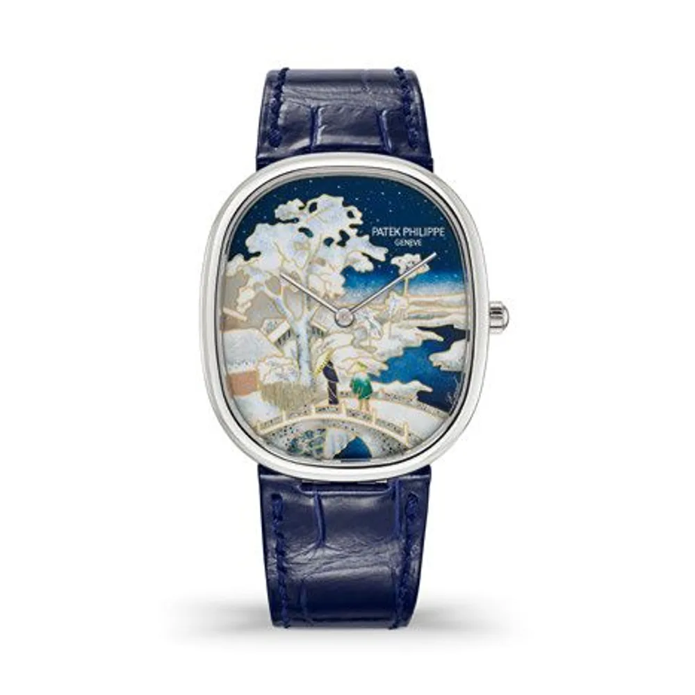Patek Philippe Golden Ellipse 5738 Snow-Covered Landscape
