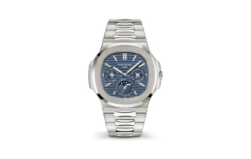 Patek Philippe Nautilus, White gold, Blue dial