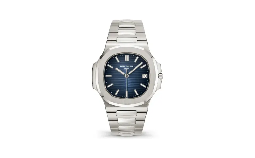 Patek Philippe Nautilus, White gold, Blue dial