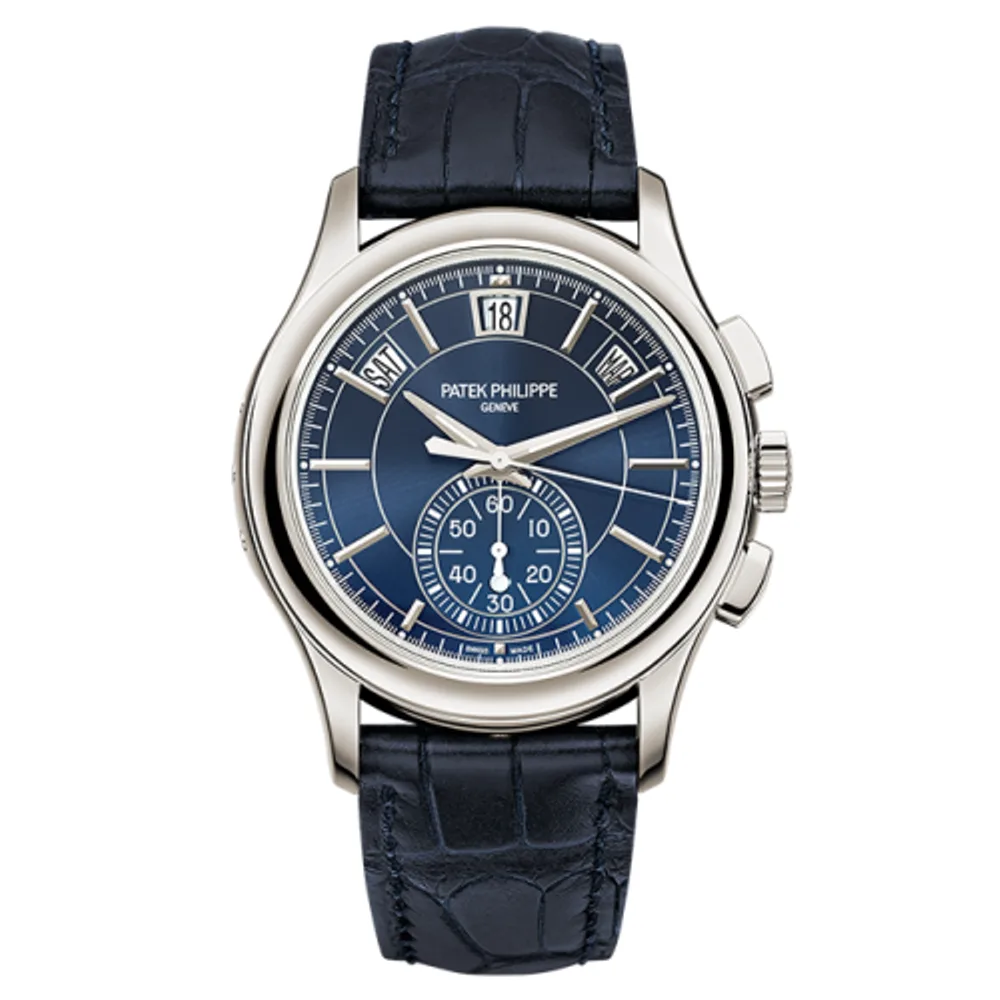 Patek Philippe Complications Annual Calendar Chronograph 5905 Platinum / Blue